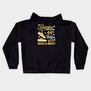 Stepping Into My 44th Birthday With God's Grace & Mercy Bday Kids Hoodie